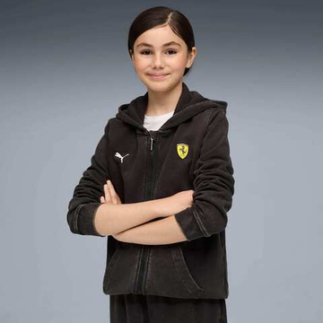 PUMA X SCUDERIA FERRARI СПОРТИВНАЯ ТОЛСТОВКА С КАПЮШОНОМ SPORTSWEAR, ЧЕРНЫЙ