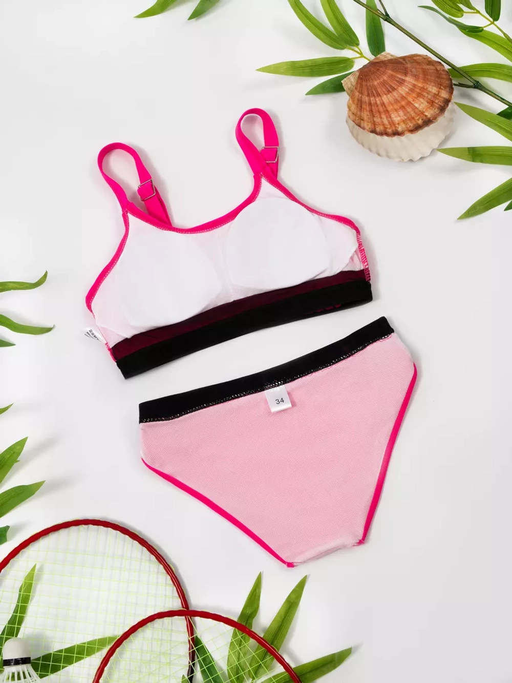 Купальник раздельный спортивный с топом Adidas