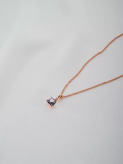 Кулон-кубик Миражи с фиолетовым кристаллом Swarovski