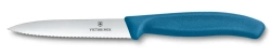 Нож Victorinox для очистки овощей, лезвие 10 см волнистое, синий