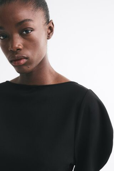 Асимметричный топ с пышными рукавами - H&M