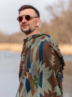 Палантин теплый с орнаментом Навахо
