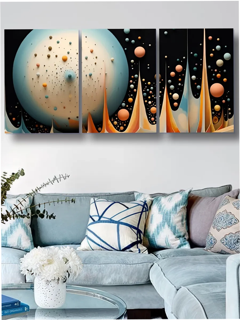 Картина Танец сфер модульная 50x70см 3шт.