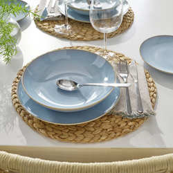 IKEA FÄRGKLAR  (ИКЕА ФЭРГКЛАР)  -  Тарелка глубокая - голубая 23 см