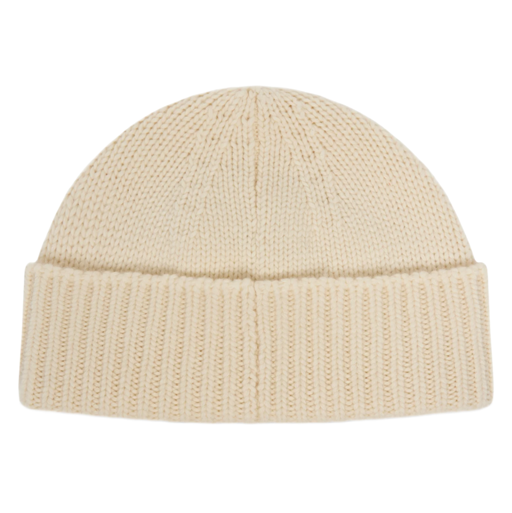 Czapka zimowa Lacoste 3D Rib Knit Wool Beanie - ecru white