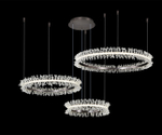 08246,12PA Люстра диммируемая Лаура матовый никель d40+60+80 h200 Led 110W (4000K) с пультом ДУ. ТМ Kink Light