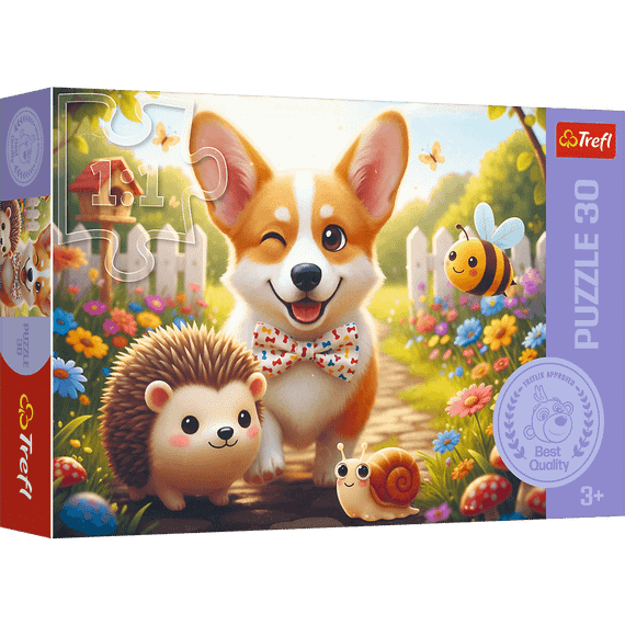Pazl \ Puzzle \ Пазлы Puzzles - "30" - Day with Corgi / Trefl