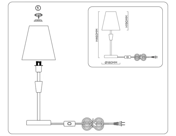 Интерьерная настольная лампа High Light LH75057 Ambrella