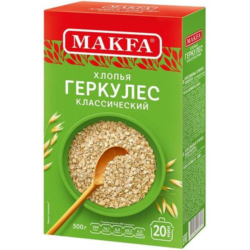 Хлопья Макфа Геркулес классический 500г, шт