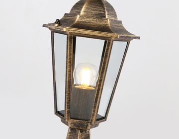 Уличный ландшафтный светильник 1*Е27 ST2025 GD/BK/CL золото/черный/прозрачный ST Garden Ambrella