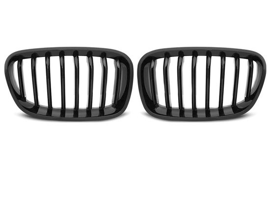 Решетка (ноздри) радиатора GLOSSY BLACK для BMW 1 F20 F21