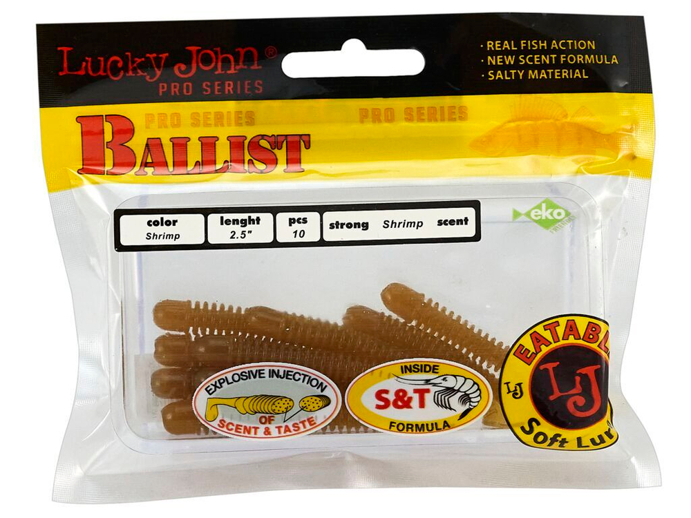 Твистеры съедобные LJ Pro Series BALLIST 2.5in (6,3 см), цв. S18, 10 шт.