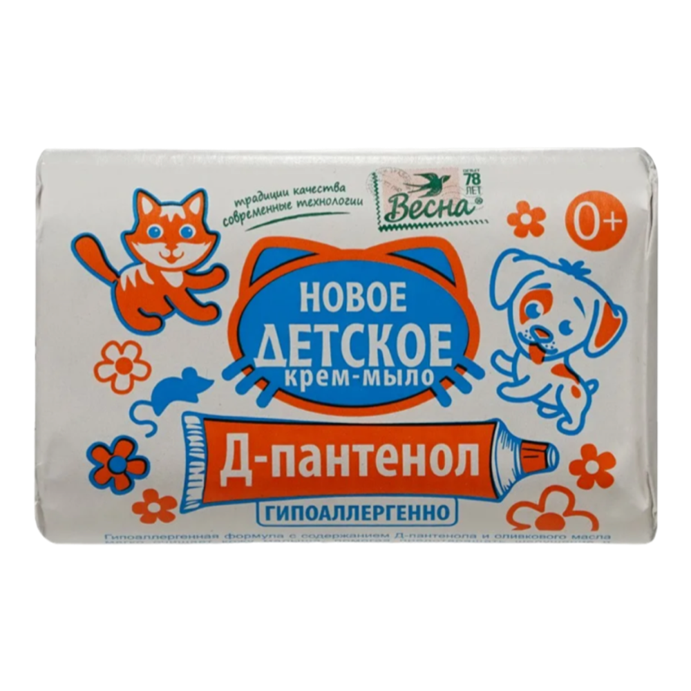 МТ «ВЕСНА Новое детское» крем-мыло с Д-пантенолом, 90 г