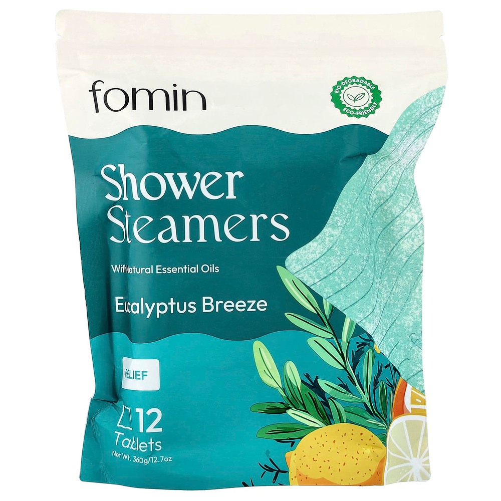 fomin, спреи для душа, эвкалипт, 12 таблеток