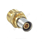 Муфта для МП/PE-X труб латунь пресс Дн 16х3/4" НР RM107 Giacomini RM107Y043