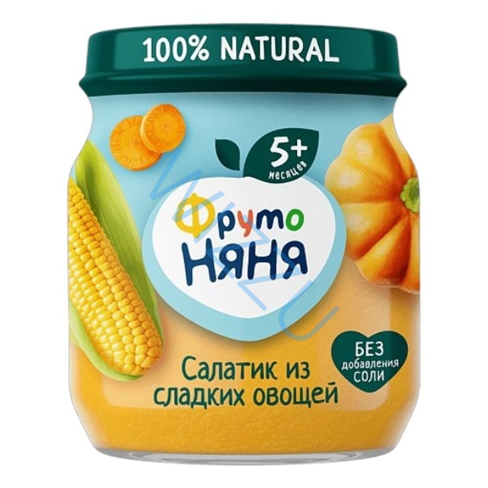 Пюре овощное ФрутоНяня салатик из сладких овощей