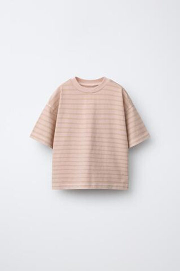 ZARA ФУТБОЛКА В ПОЛОСКУ, ПАСТЕЛЬНО-РОЗОВЫЙ