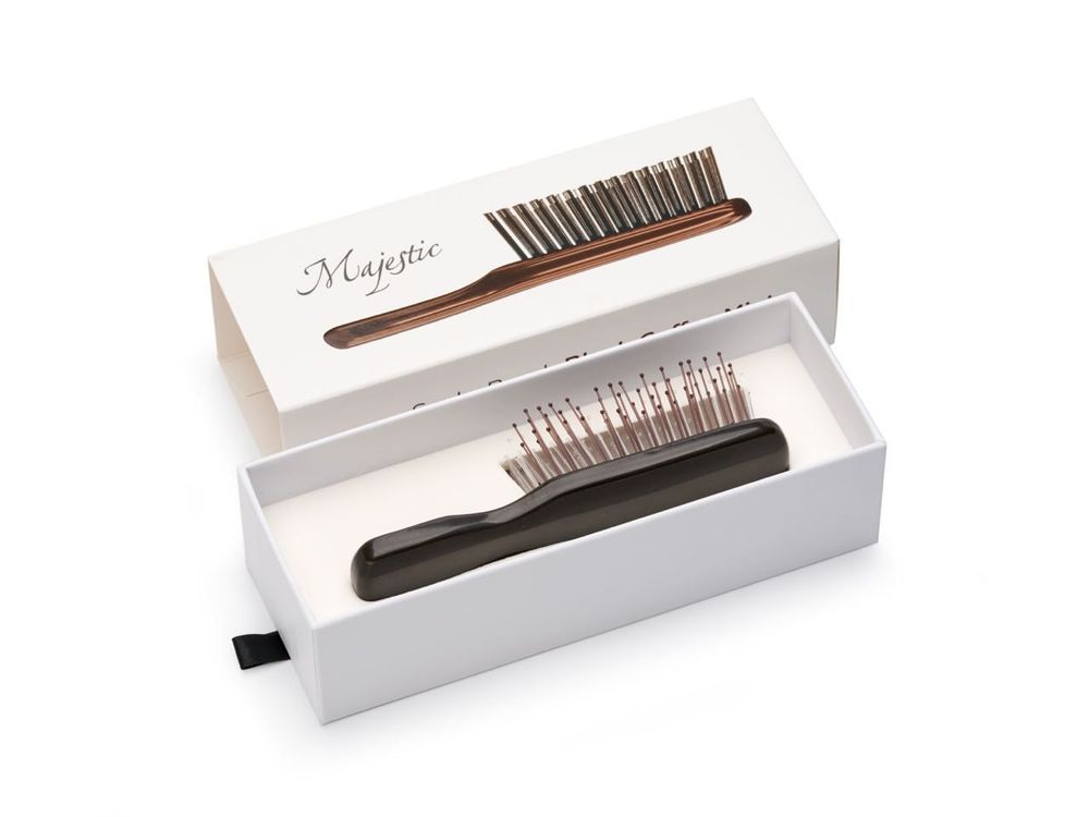 Расческа Majestic Scalp Brush черный кофе (дорожная версия)