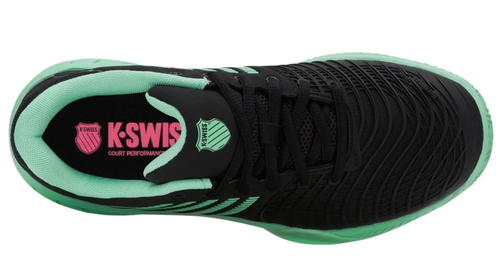 Женские теннисные кроссовки K-Swiss Express Light 3 Clay - black/neon mint/neon pastel pink