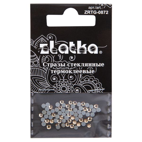 Стразы клеевые стекло 2.4 мм, 360 шт, SS08 №16 желтый (Light Colorado Topaz), Zlatka ZRTG-0872