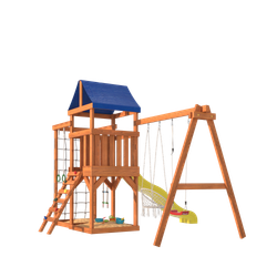 Детская площадка Fun Land с сеткой стенкой и плетенным креслом