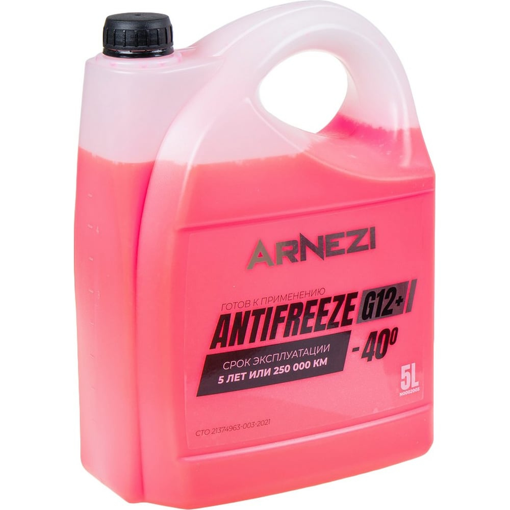 Антифриз ARNEZI Red G12+ готовый -40 красный 5 л N0002005