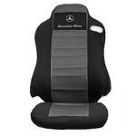 Чехлы Mercedes AXOR после 2014 года Высокие сиденья (полиэфир, черный, серая вставка)