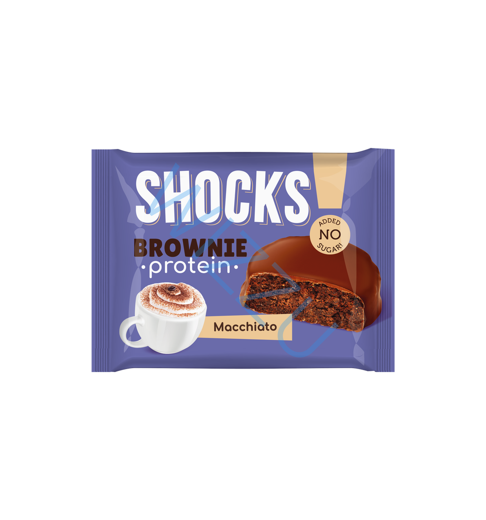 Бисквит глазир FitnesShock Брауни 50г Кофе с молоком