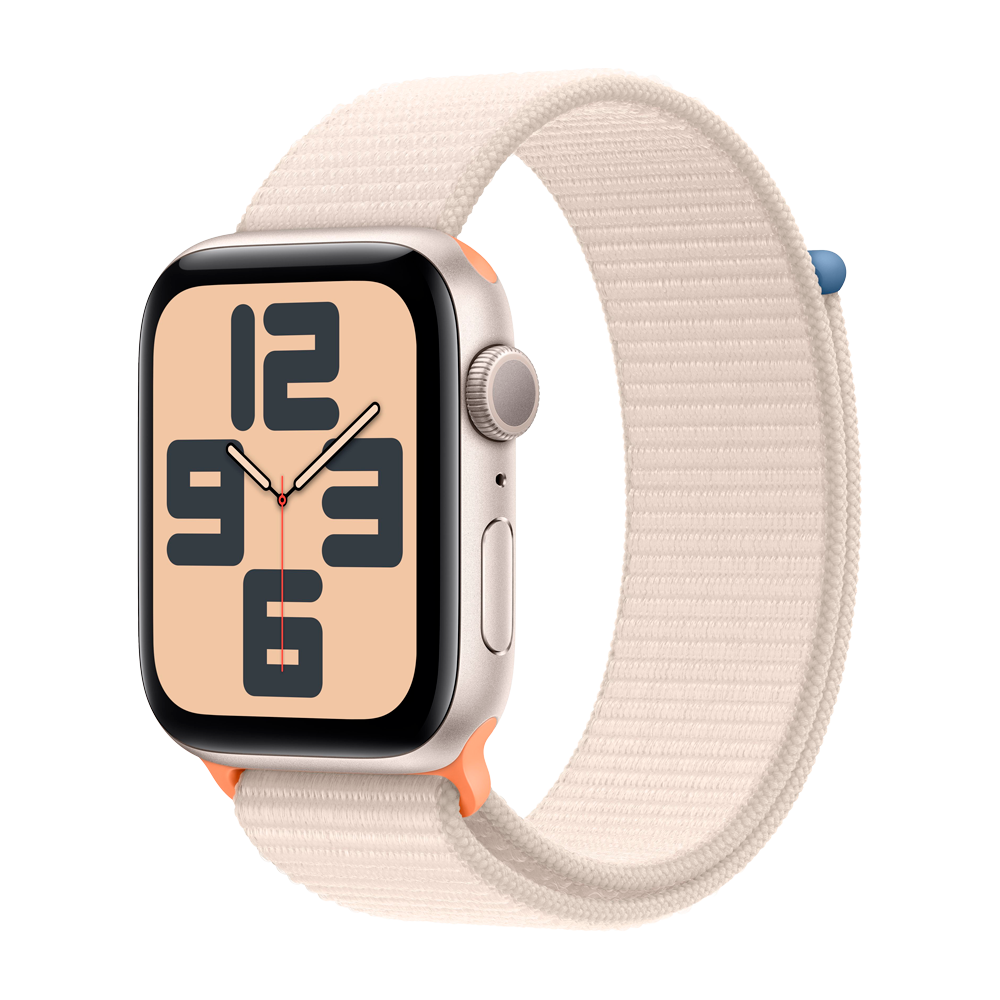 Умные часы Apple Watch SE 2 (2023) GPS, 44mm, Aluminium Case with Sport Loop, Starlight (Сияющая звезда)