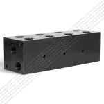 PD10-10A4-ST - Четырехместная стальная плита для гидравлических распределителей и клапанов NG10