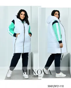 Костюм 21-118-ментоловый-белый Minova