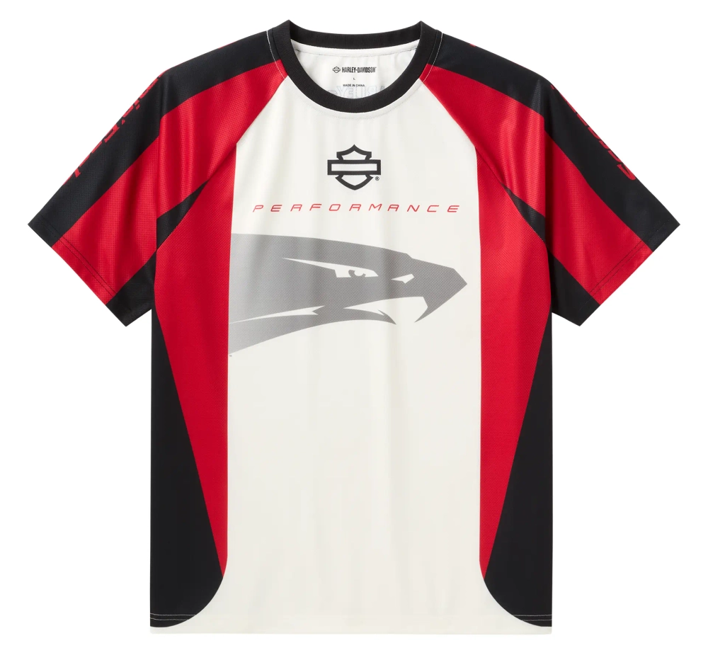 Футболка T-Shirt Jersey Screamin' Eagle Race off white/red Harley-Davidson