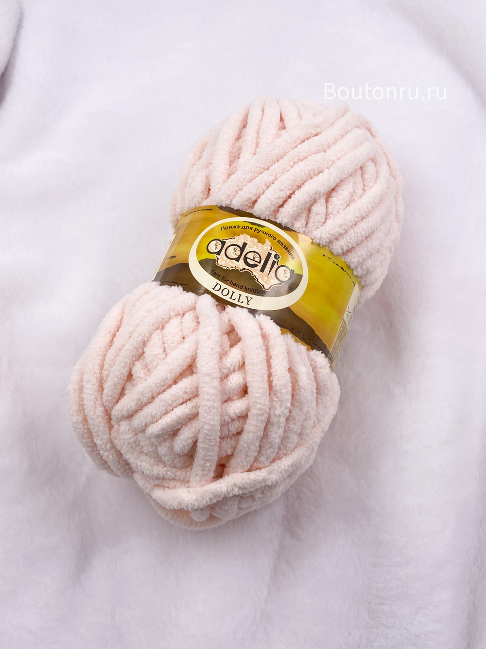 Пряжа ADELIA "ДОЛЛИ" / "DOLLY" 100% полиэстер 100 г 40 м ± 3 м №05 св.розовый