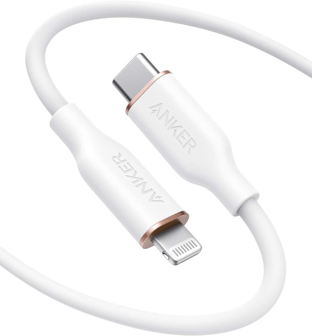 Usb Кабель-зарядка Type-C на Lightning Anker PowerLine III Flow (A8663621) 1.8м белый