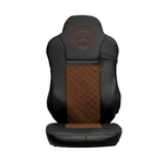 Чехлы Mercedes AXOR после 2014 года Высокие сиденья (экокожа, черный, коричневая вставка)