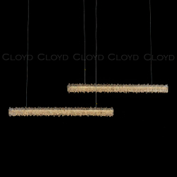 Подвесной светильник Cloyd ATOLL P1 / шир. 140 см - кварц - латунь (арт.12559)