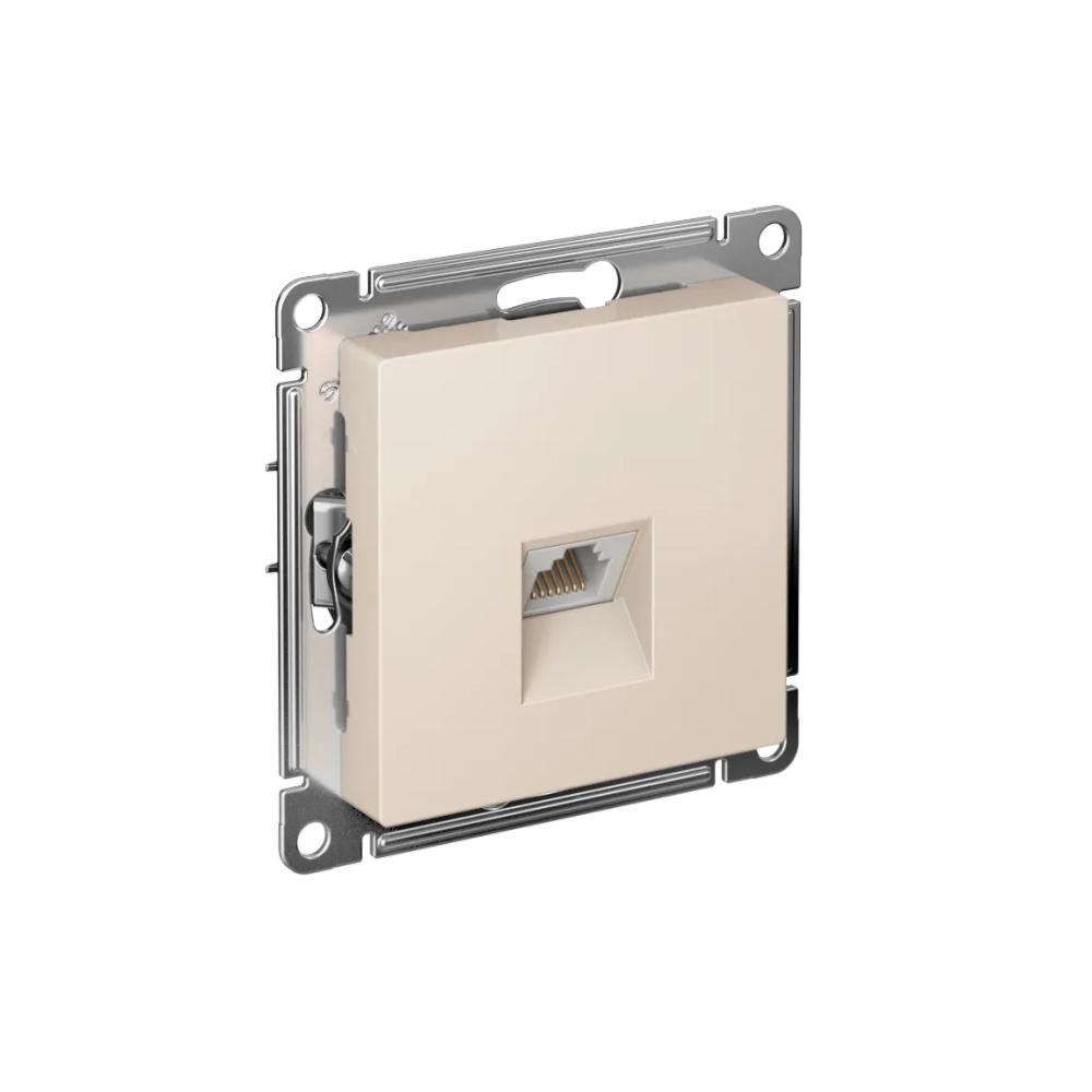ATLASDESIGN РОЗЕТКА компьютерная RJ45 кат. 6A, механизм, БЕЖЕВЫЙ