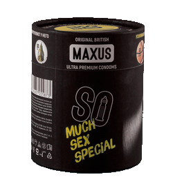 Презервативы MAXUS SO MUCH SEX SPECIAL в черном тубусе, точечно-ребристые, 100 шт