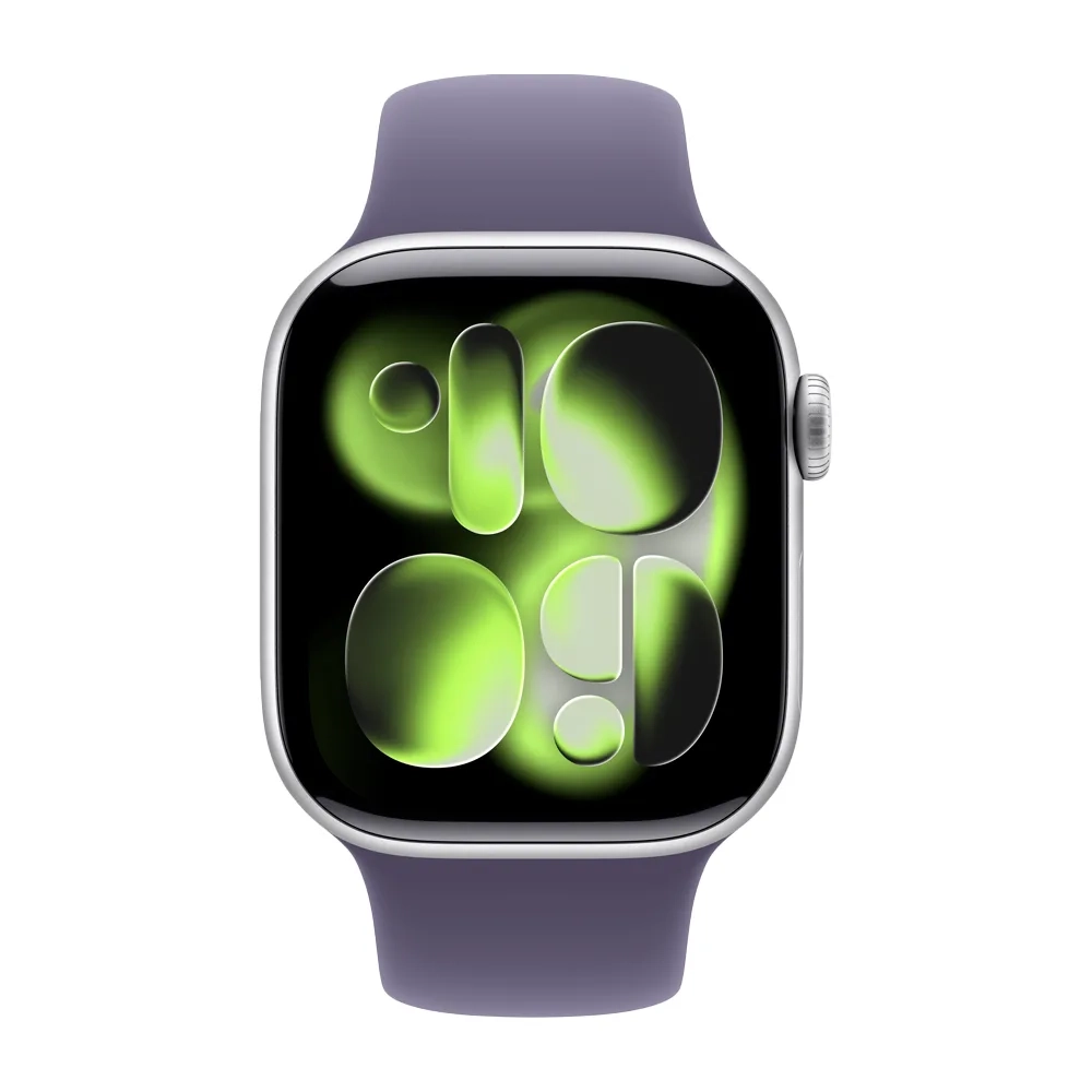 Умные часы Apple Watch Series 11 GPS, 42mm, Silver Aluminium Case with Purple Fog Sport Band, S/M