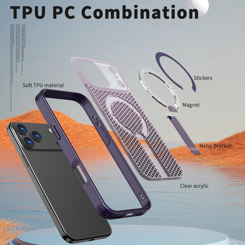 Прозрачный чехол Mesh Pro Magnetic Case для iPhone 17 Pro Max