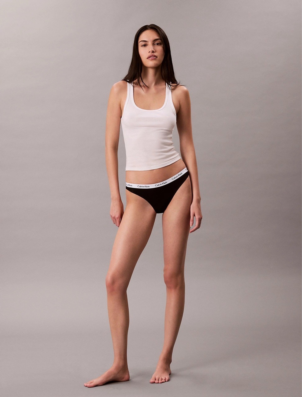 Женские трусы-бикини Calvin Klein Carousel Cotton Stretch Rib Powder Pink Multi