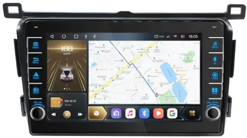 Магнитола для Toyota RAV4 XA40 2012-2019 - Kuberg OL-9607 (кнопки и крутилки), Android 12, Быстрая, CarPlay, 4G SIM-слот