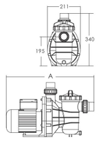 Насос для бассейна Emaux SS050 (Opus), 10 куб. м/час, 0,55 кВт, 220 В (88022403)