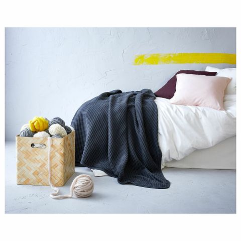 Покрывало IKEA VARELD (ВОРЕЛЬД), Темно-серый, 230x250 см