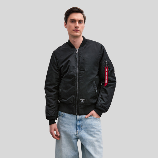 Бомбер Alpha Industries MA-1 Mod Flight Jacket Black (Черный)