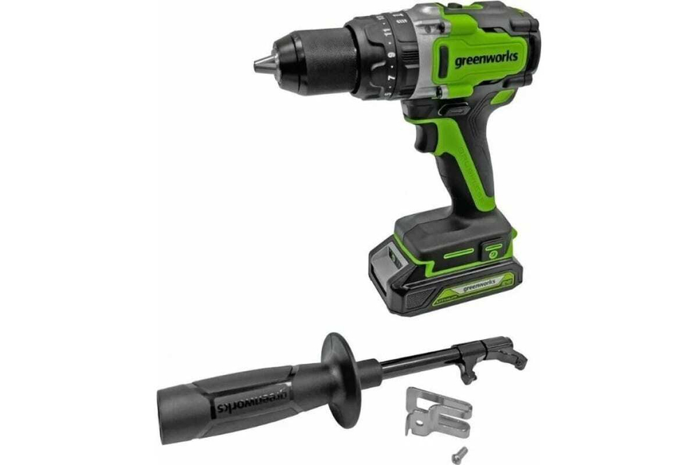 Аккумуляторная дрель-шуруповерт GREENWORKS GD24DD140 без АКБ и ЗУ 3707607