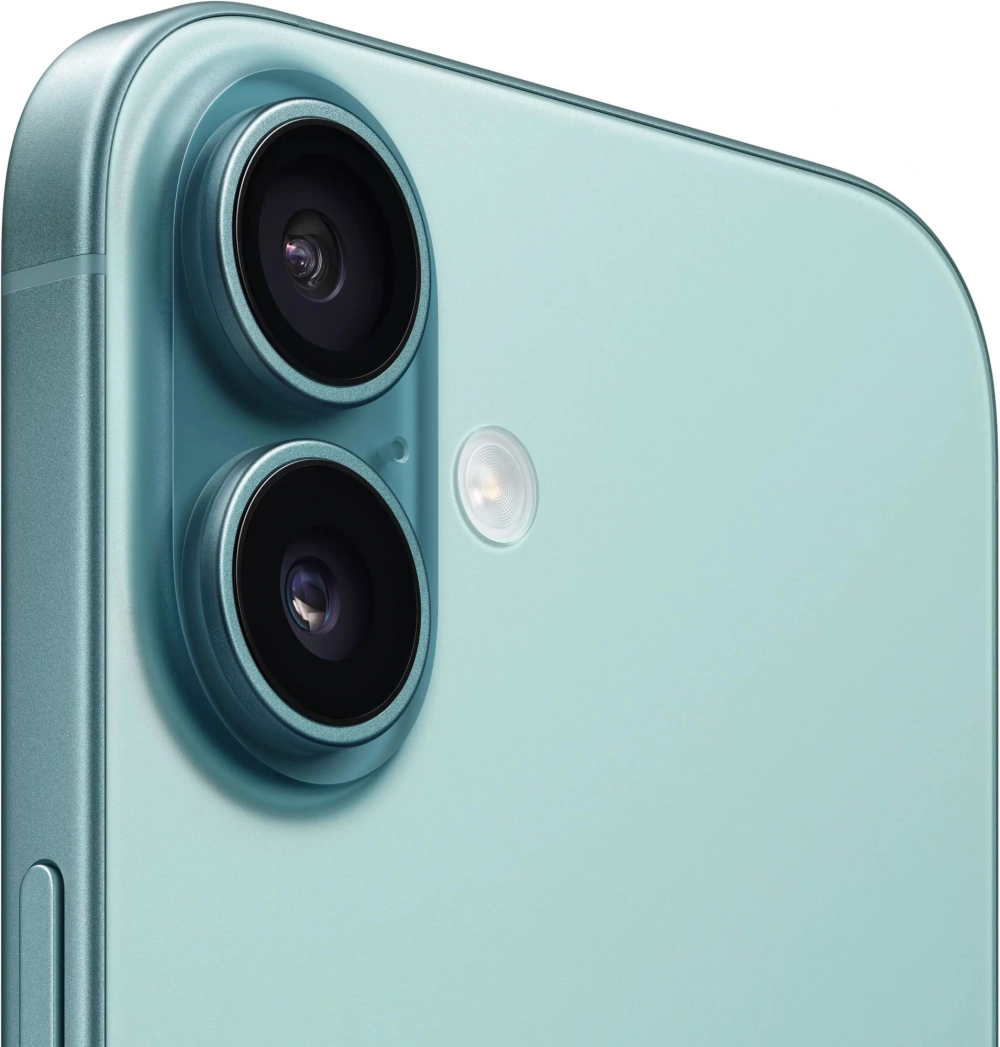 Смартфон Apple A3287 iPhone 16 128Gb бирюзовый моноблок 3G 4G 1Sim 6.1" 1179x2556 iOS 18 48Mpix 802.11 a/b/g/n/ac/ax/be NFC GPS Protect