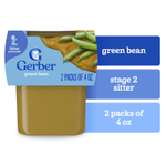 Gerber, 2nd Foods®, детское питание, зеленая фасоль, 2 упаковки по 113 г (4 унции)