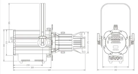 SHOWLIGHT SL-400FPF-RGBAL - RGBAL прожектор с оптической системой высокой эффективности и полупровод