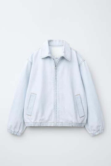 ZARA ДЖИНСОВАЯ КУРТКА, ГОЛУБОЙ